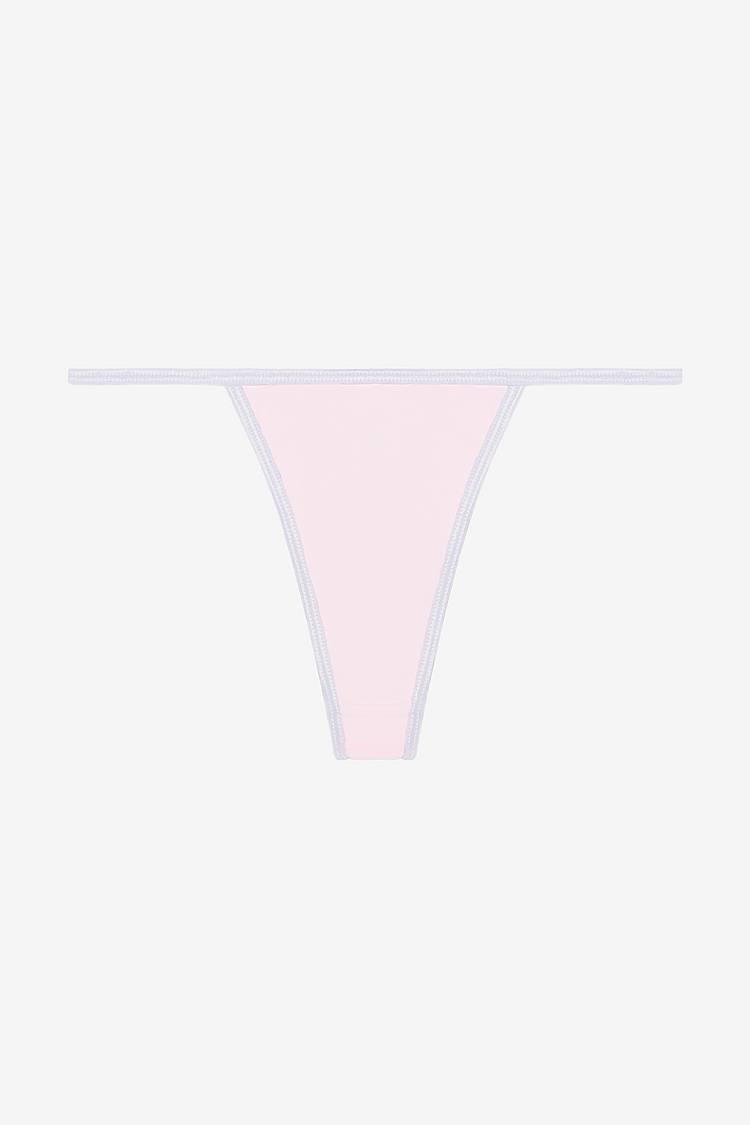Baby Rib Thong Light Pink/Taro